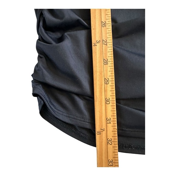 CARMEN MARC VALVO Swim Dress Women's Sz M Black Ruched Beach Resort Cruise - Picture 7 of 13